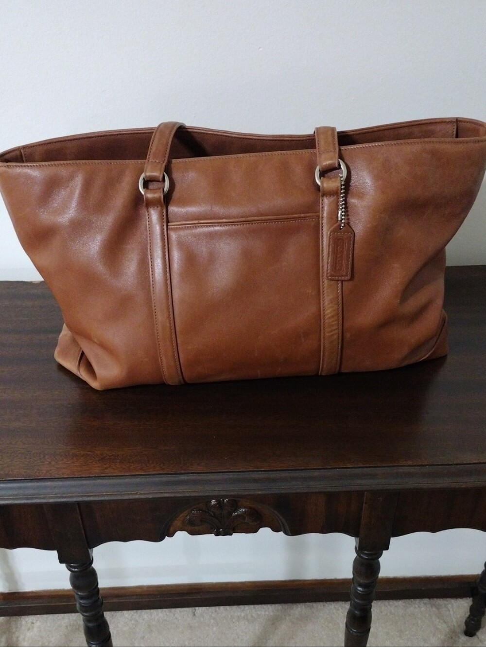 Coach Cognac Leather Laptop Tote